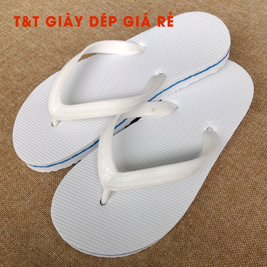 Combo 5 đôi dép quai kẹp_màu trắng