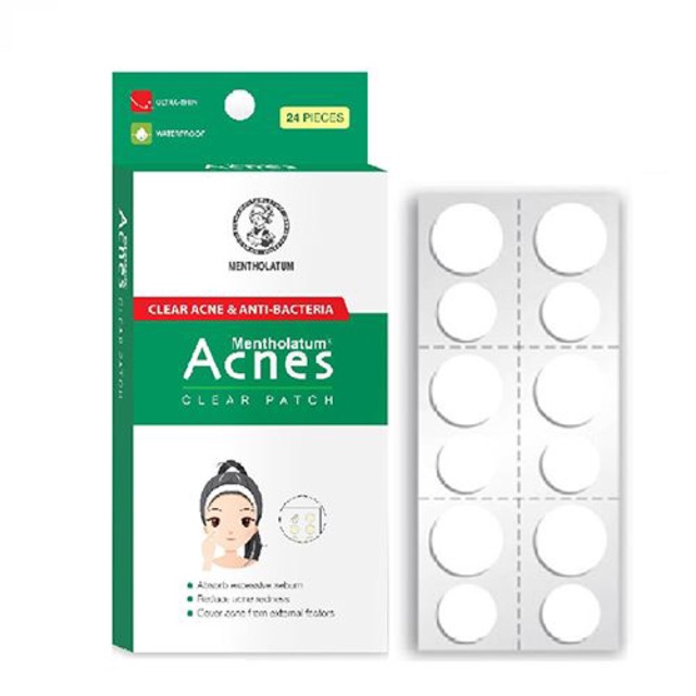 🎊Miếng dán mụn Acnes Clear Patch H24 miếng🎀0
