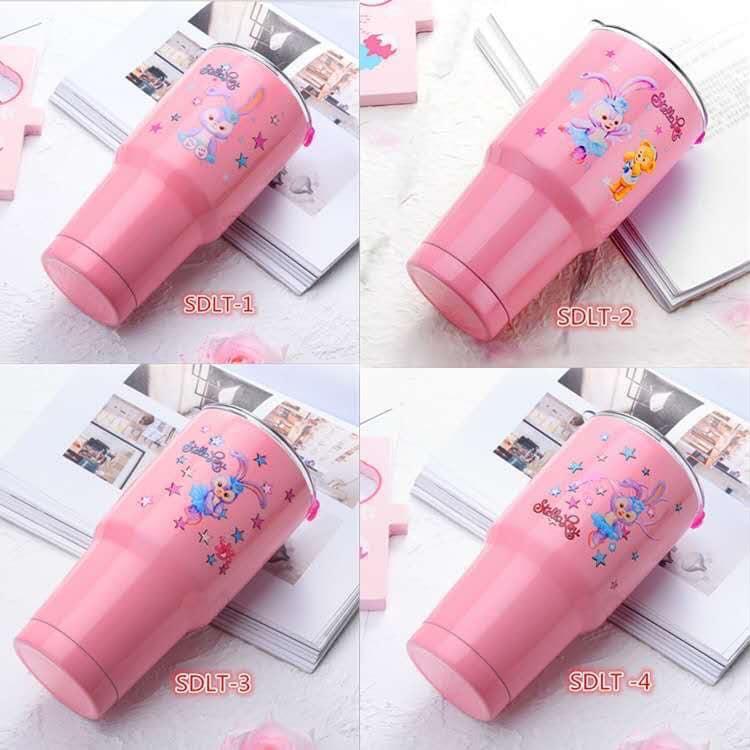 Cốc giữ nhiệt 900ml (Có Túi) + Ống hút inox