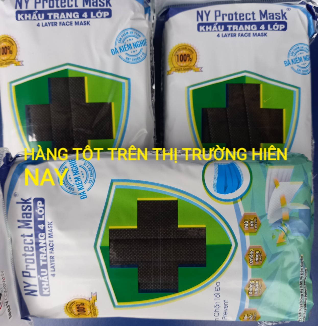 KHẨU TRANG Y TẾ NHƯ Ý  (  CABON 5 HỘP 250 CÁI )  MÀU ĐEN