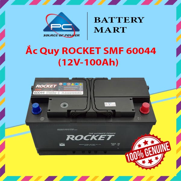 Bình ắc quy 12v-100ah, ắc quy rocket smf 60044