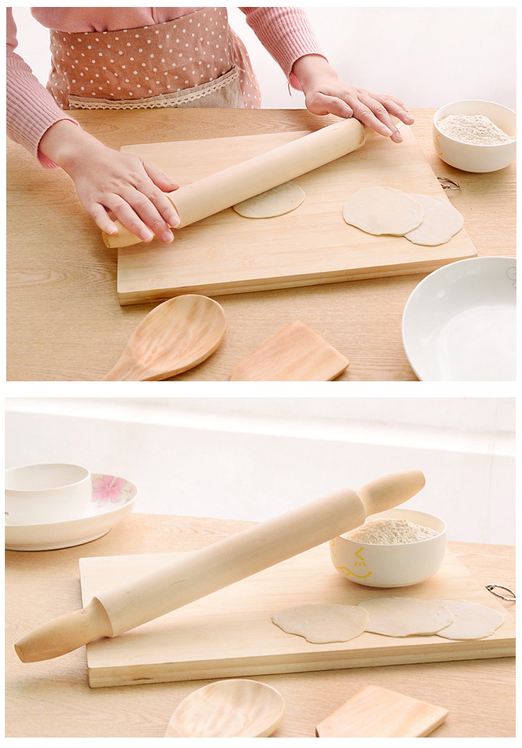 Cán Lăn Bột /Cây Lăn Bột Bằng Gỗ 40cm