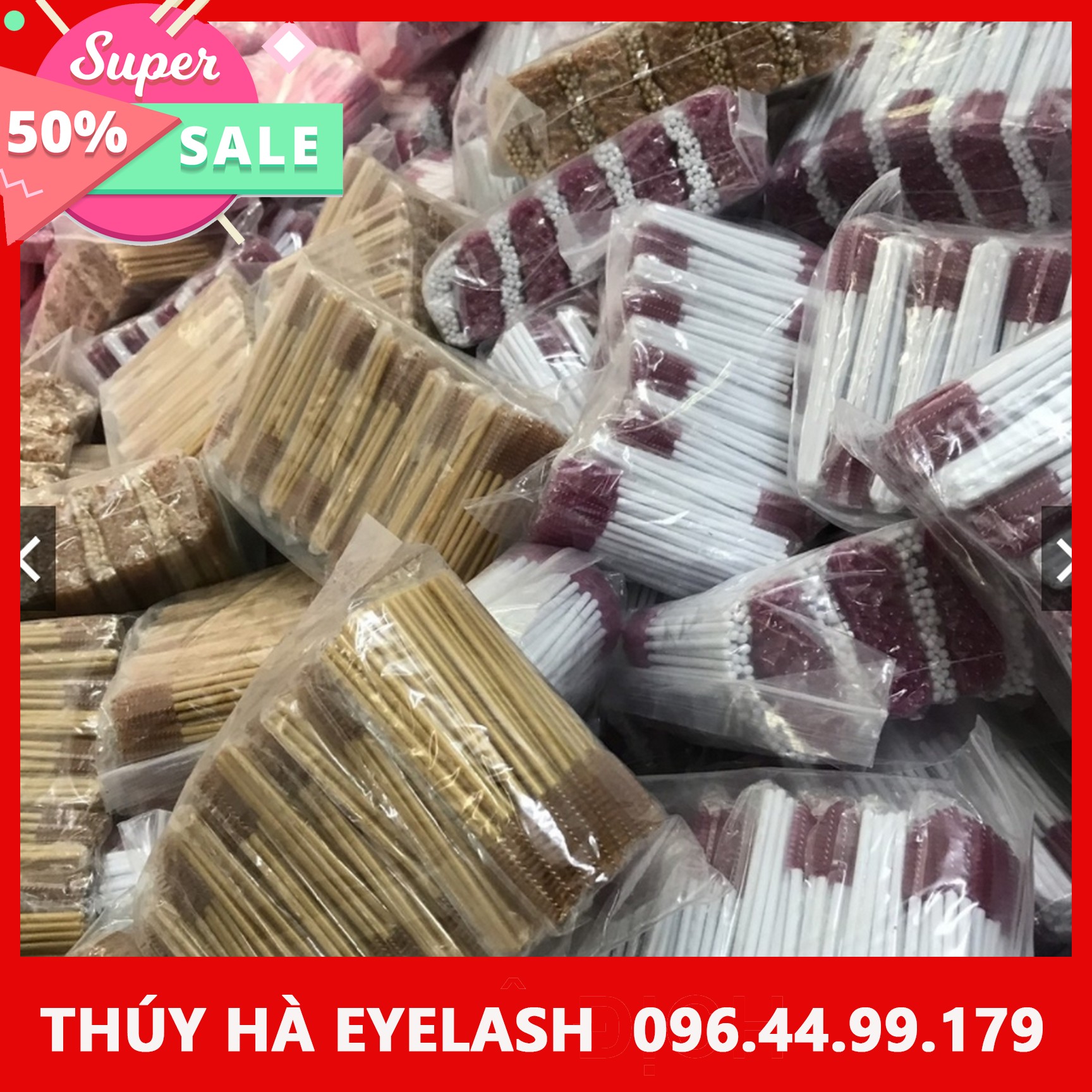 [HCM]Chổi chải mi nối ( BỊCH 50 CÂY)_dụng cụ nối mi_THÚY HÀ