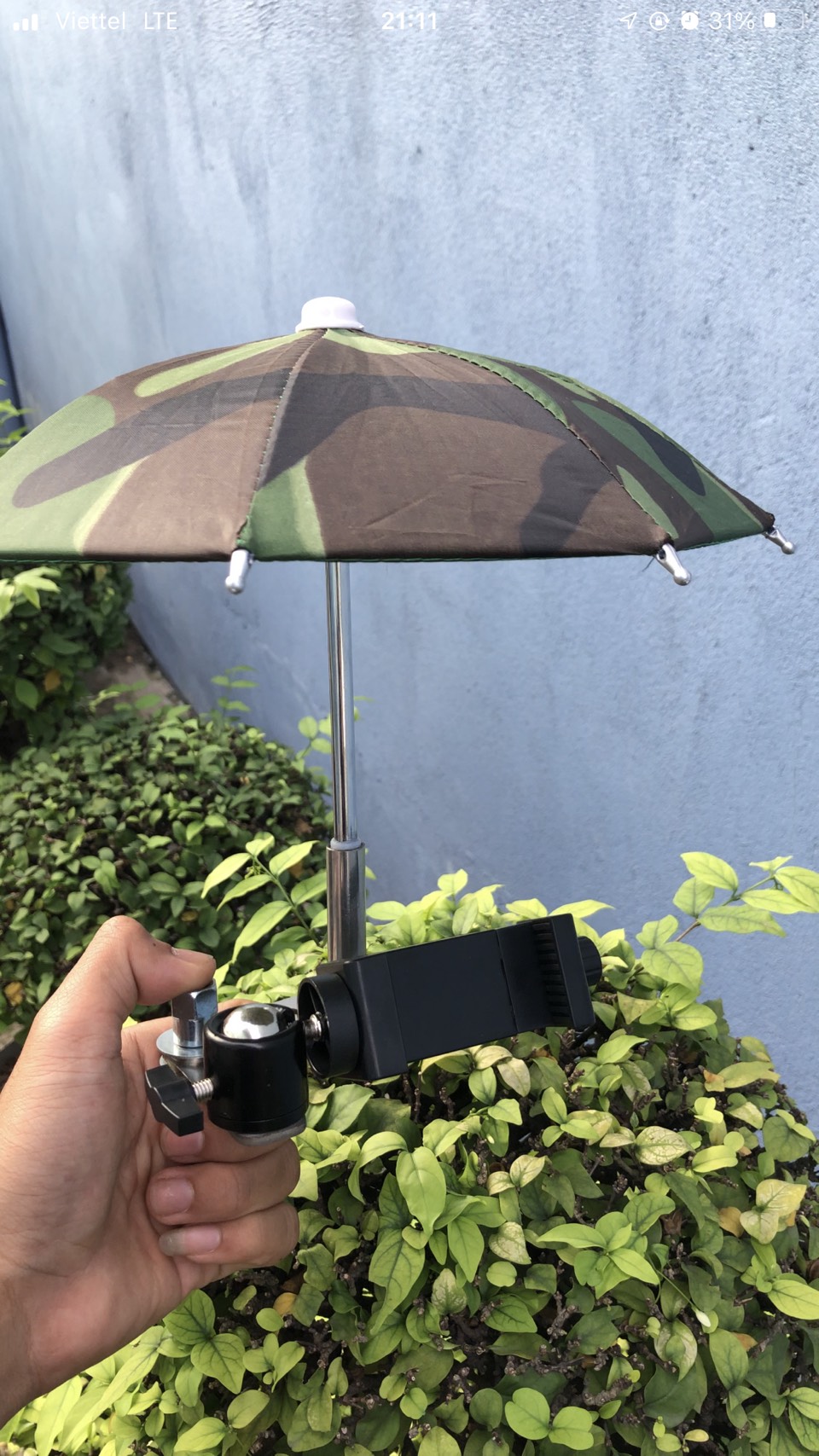 Combo Giá Đỡ Điện Thoại Xe Máy + Dù Mini