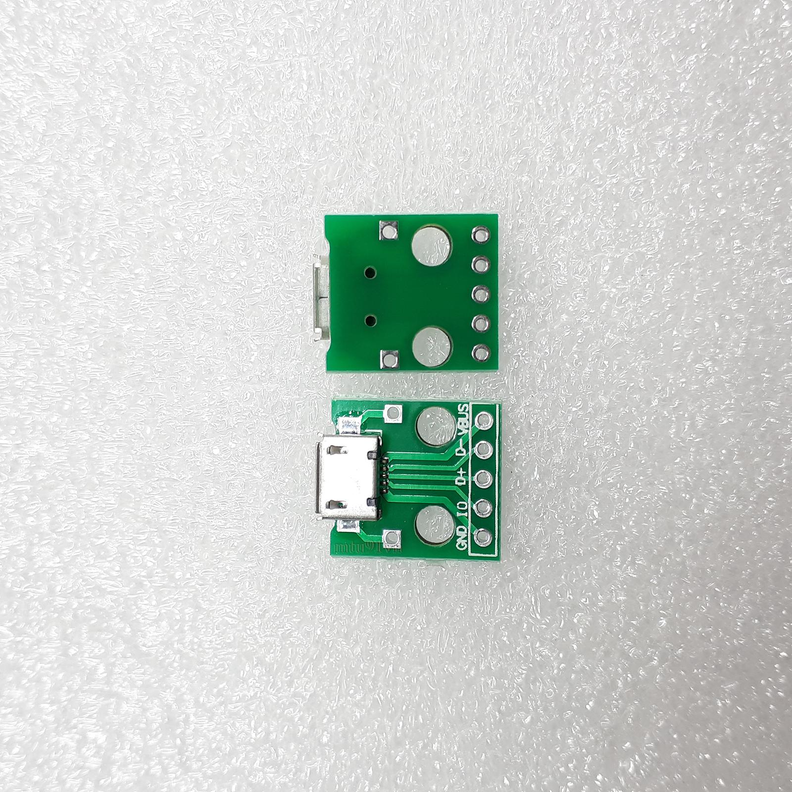 5 cái - Mạch Ra Chân (hàn) Cổng Micro USB (MCU-Micro USB to DIP 5Pin)