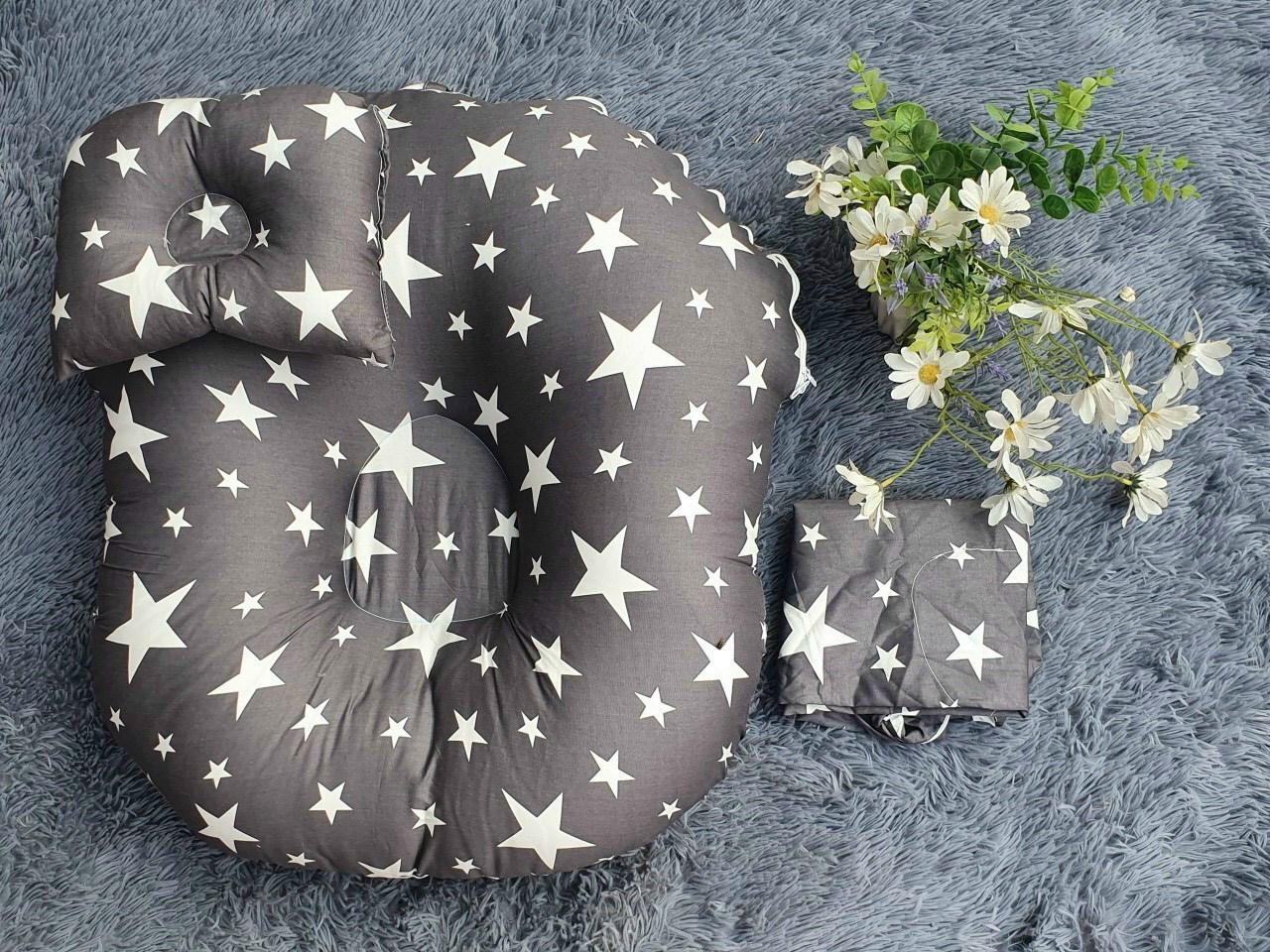 combo bộ thảm ghế 1 dài 4 ngắn kt m7