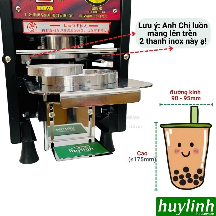 Máy dập nắp cốc bán tự động ETON ET-A1 [Tự động dập nắp - tự động cuộn màng] [Máy ép miệng ly Eton A1]