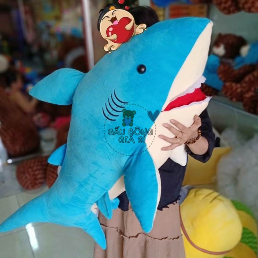 ĐỒ CHƠI CÁ MẬP NHỒI BÔNG GẤU BÔNG CÁ MẬP BABY SHARK DỄ THƯƠNG CHO BÉ