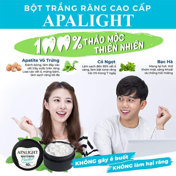 Bột trắng răng Apalight nội địa Nhật
