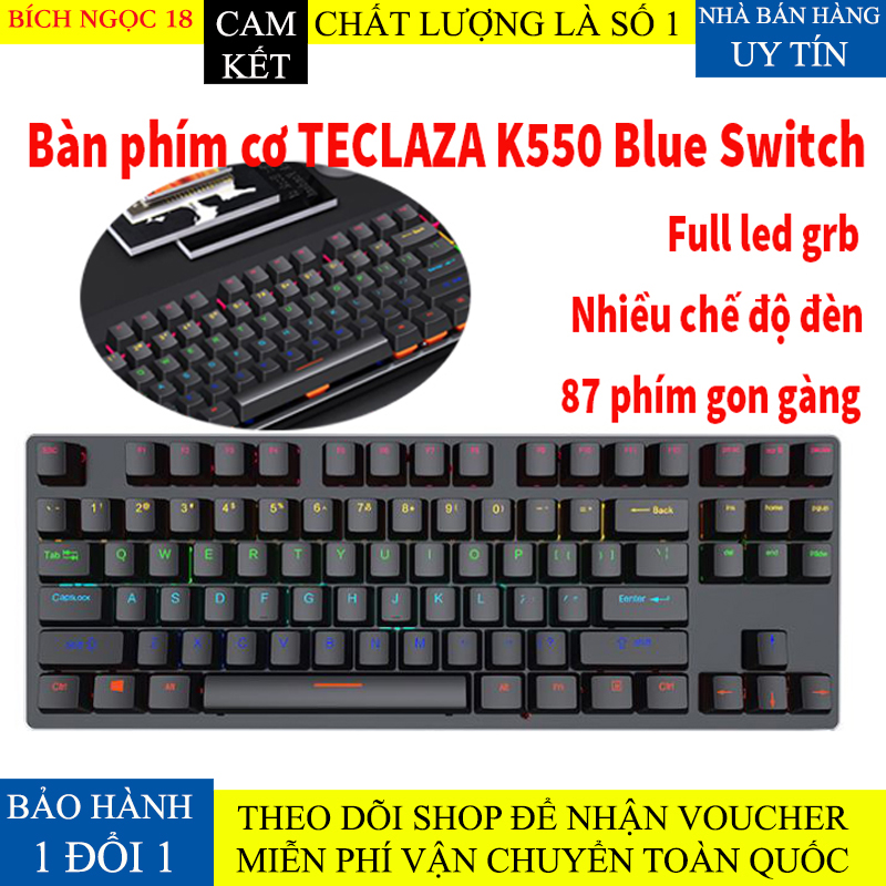 BÀN PHÍM CƠ MÁY TÍNH K550 PRO LED RGB 10 CHẾ ĐỘ TỰ ĐỔI MÀU, CHUYÊN CHƠI GÊM MANG LẠI TRẢI NGHIỆM CỰC ĐÃ CHO GÊM THỦ ,