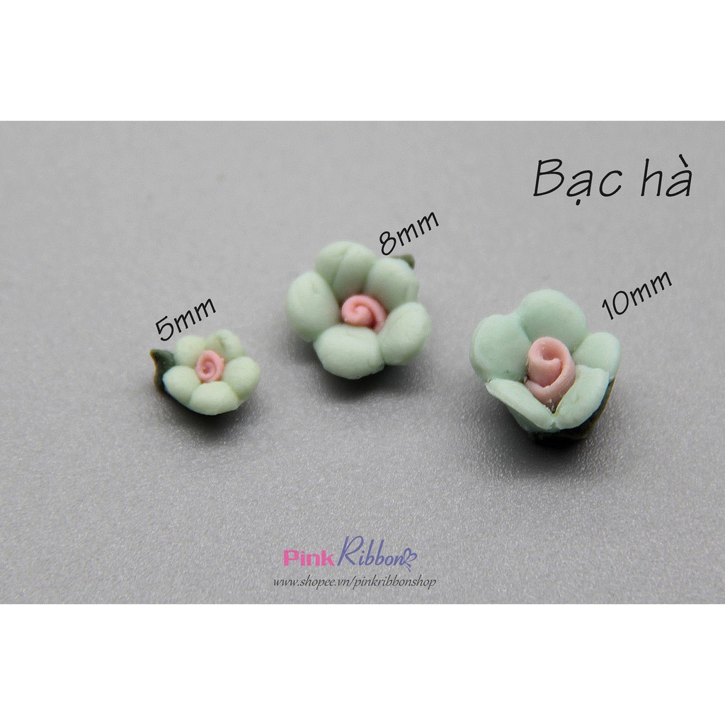 Hoa gốm nhí cỡ 5mm - set 10 bông