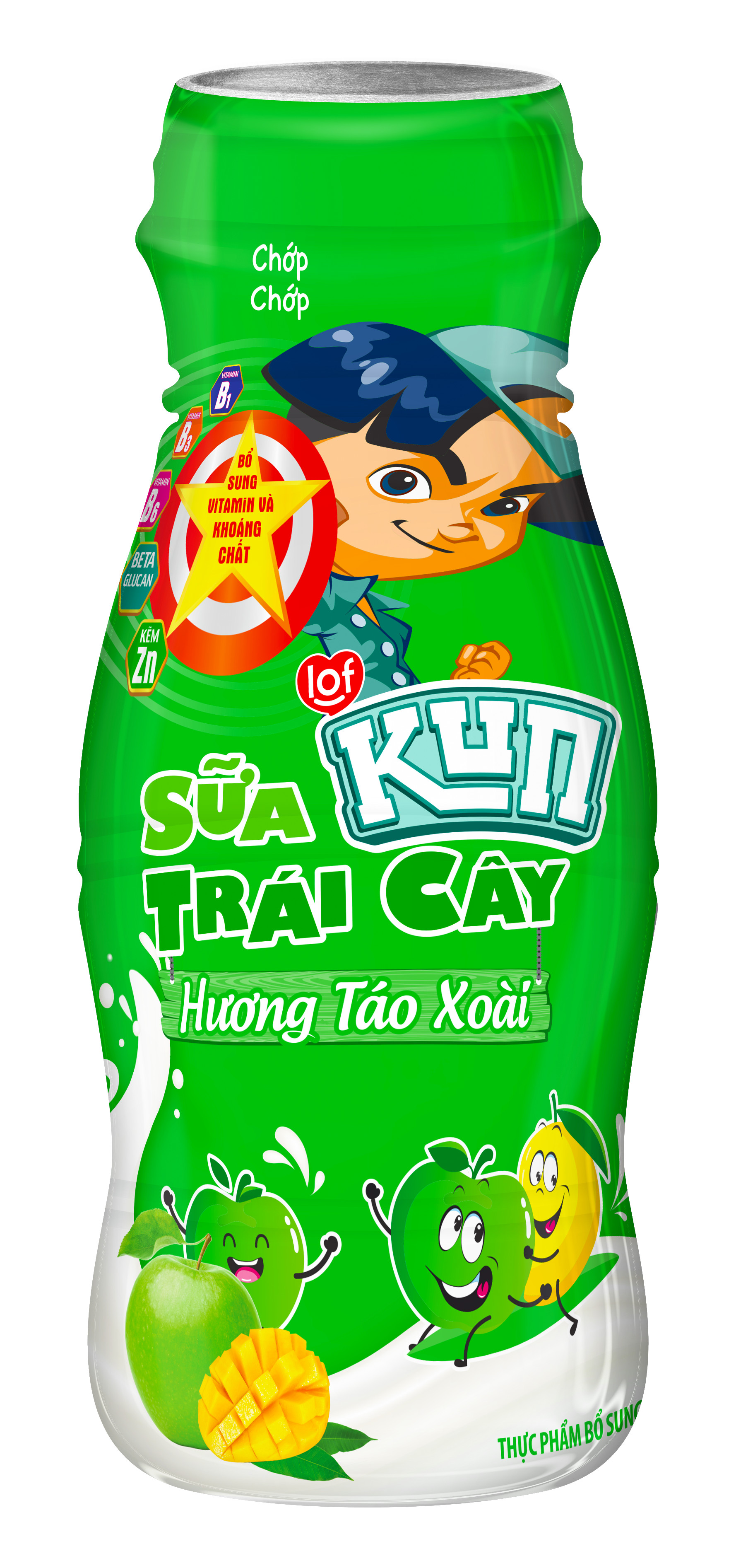 Lốc 6 chai Sữa trái cây Kun 85ml