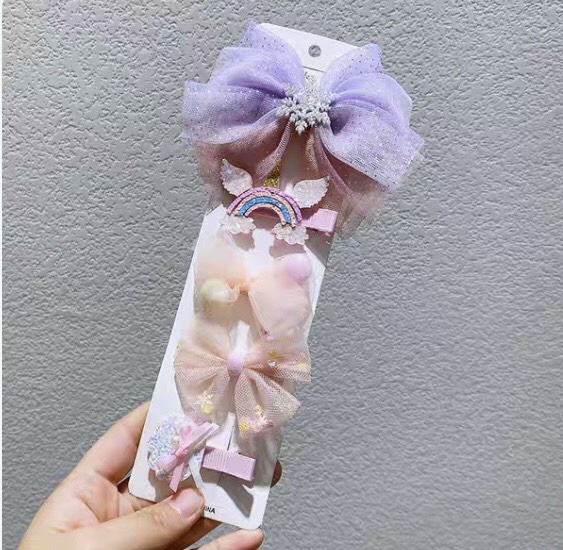 Sét 5 Kẹp Tóc Công Chúa Siêu Xinh Cho Bé - phukienteen