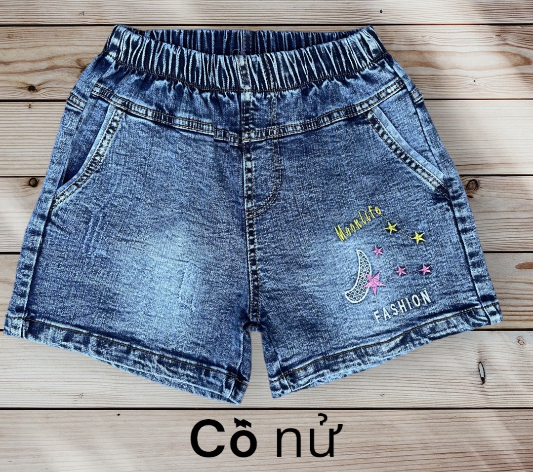Quần bò/ jeans đùi xinh xắn cho bé gái 14-38kg