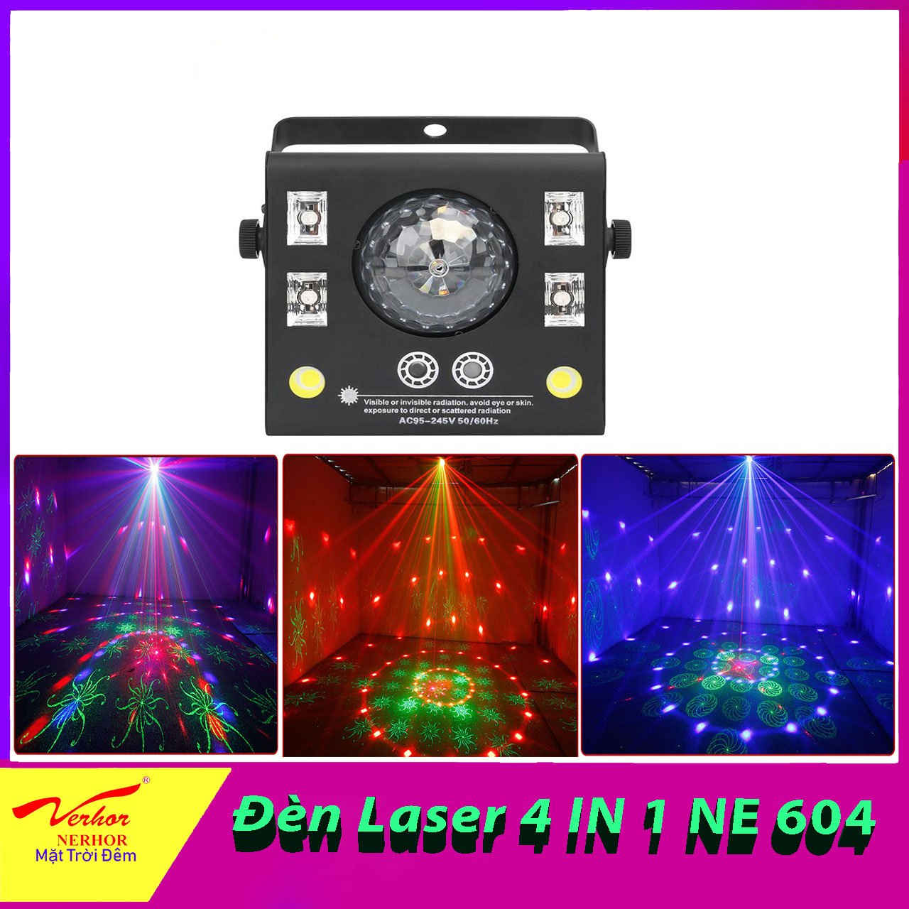 [HCM]Đèn Laser 4 trong 1 NE - 604