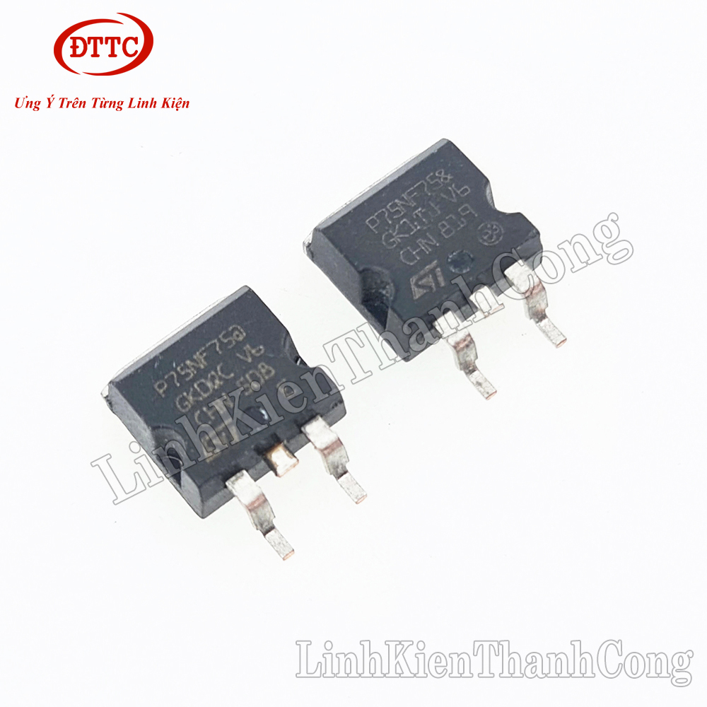P75NF75 75NF75 MOSFET N-CH 75A 75V TO263 (Tháo Máy)
