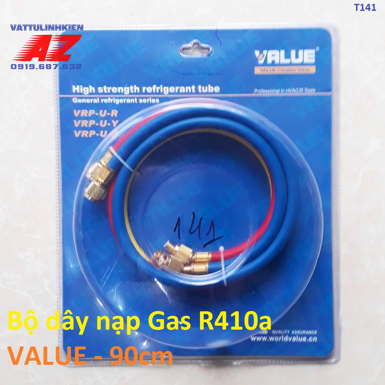 Bộ 03 dây nạp gas VALUE gas R410 dài 90cm