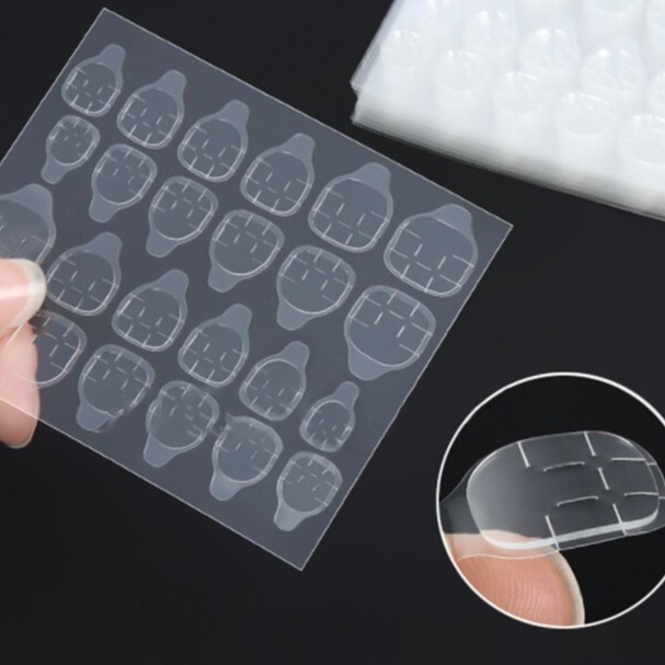 Set 24 Miếng Dán Móng Siêu Mỏng Trong Suốt Chống Thấm Nước