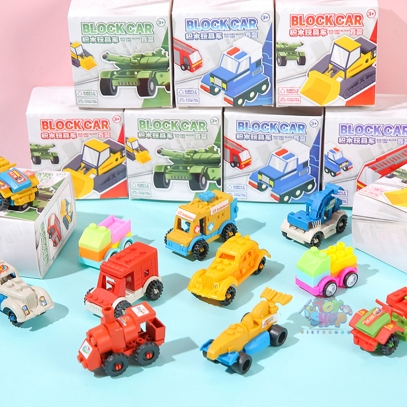 Bộ lắp ráp xe, lắp ráp khủng long lego mini cho bé tự lắp ráp