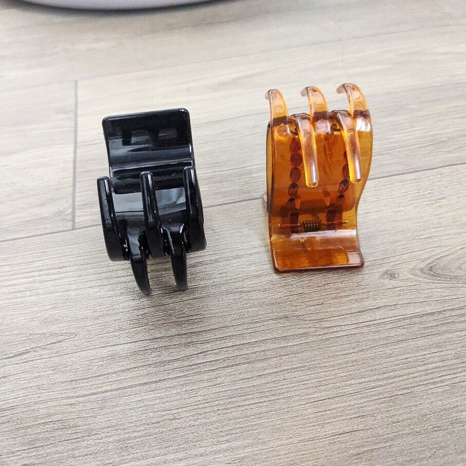 Combo 5 kẹp tóc càng cua 5 răng mix màu Nâu Đen