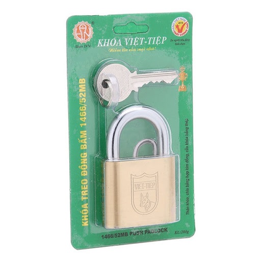 Ổ khoá việt tiệp đồng 65 x 42 ống phi 7ly