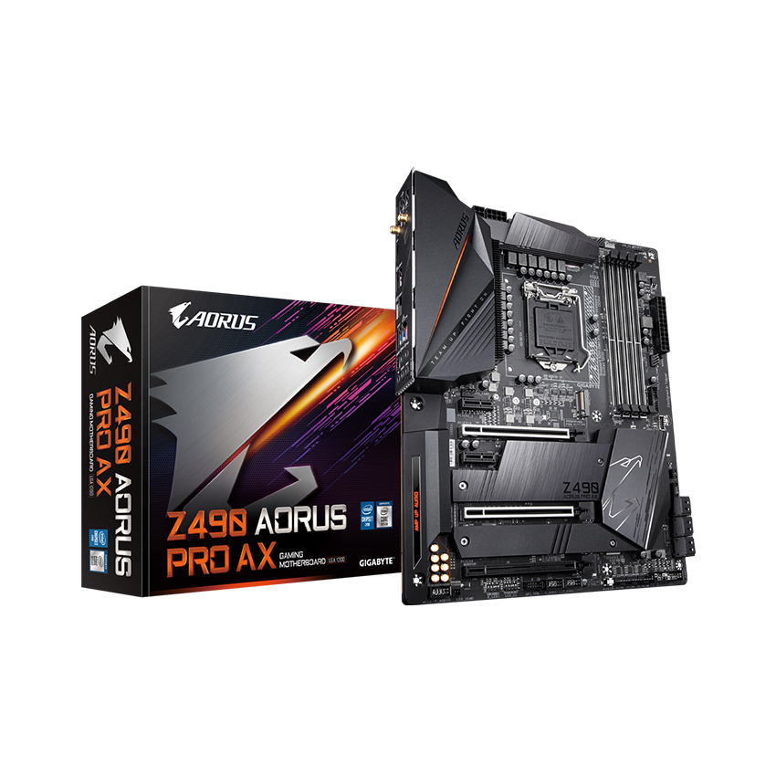 Mainboard GIGABYTE Z490 AORUS PRO AX (Intel Z490, Socket 1200, ATX, 4 khe RAM DDR4)