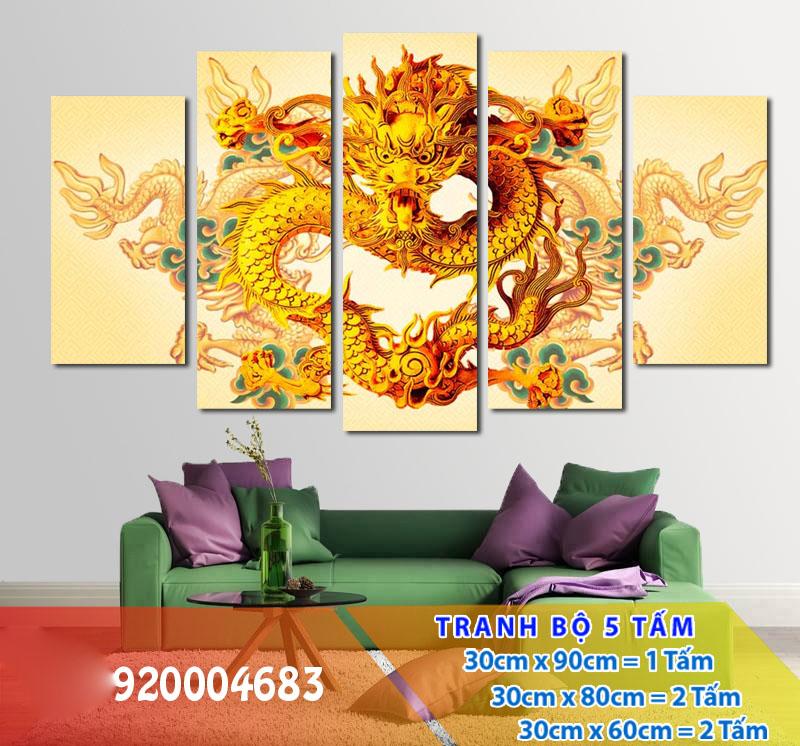 tranh treo tường phòng khách rồng CH03
