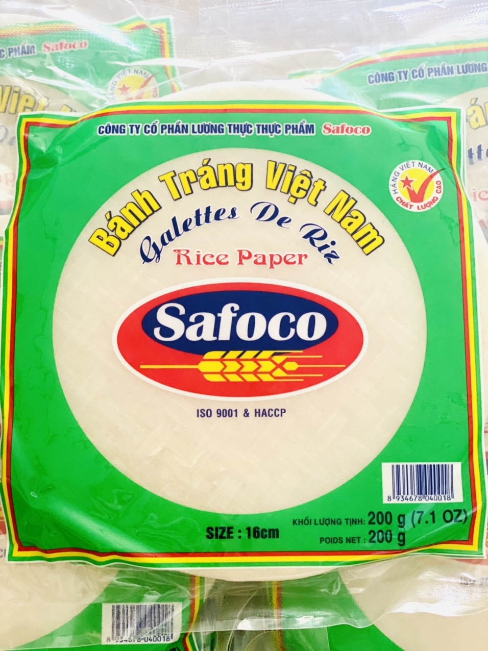Bánh Tráng Hiệu Safoco 200g - size 16cm