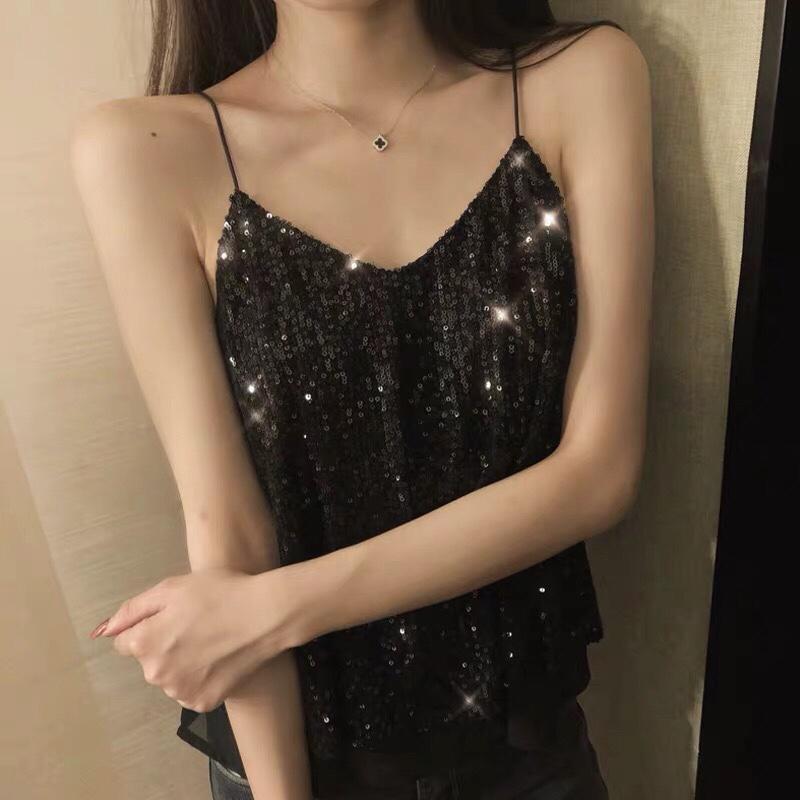 ÁO KIỂU ĐÁ HỘT XOÀN 2 DÂY BẢN TO