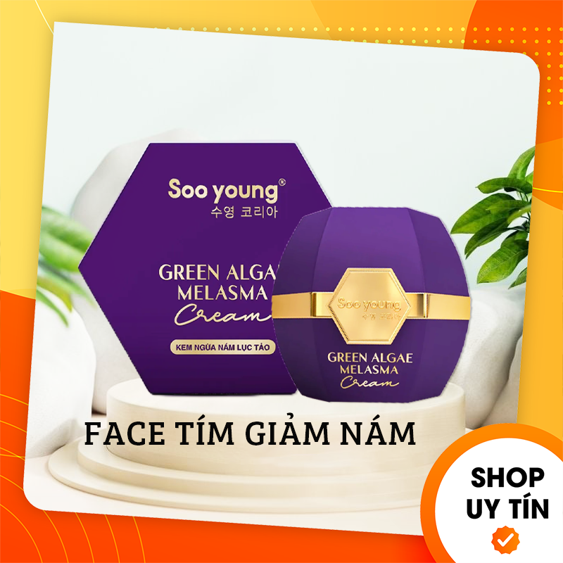 Combo Kem Face Dưỡng Trắng Lục Tảo và Kem Face Nám Soo Young