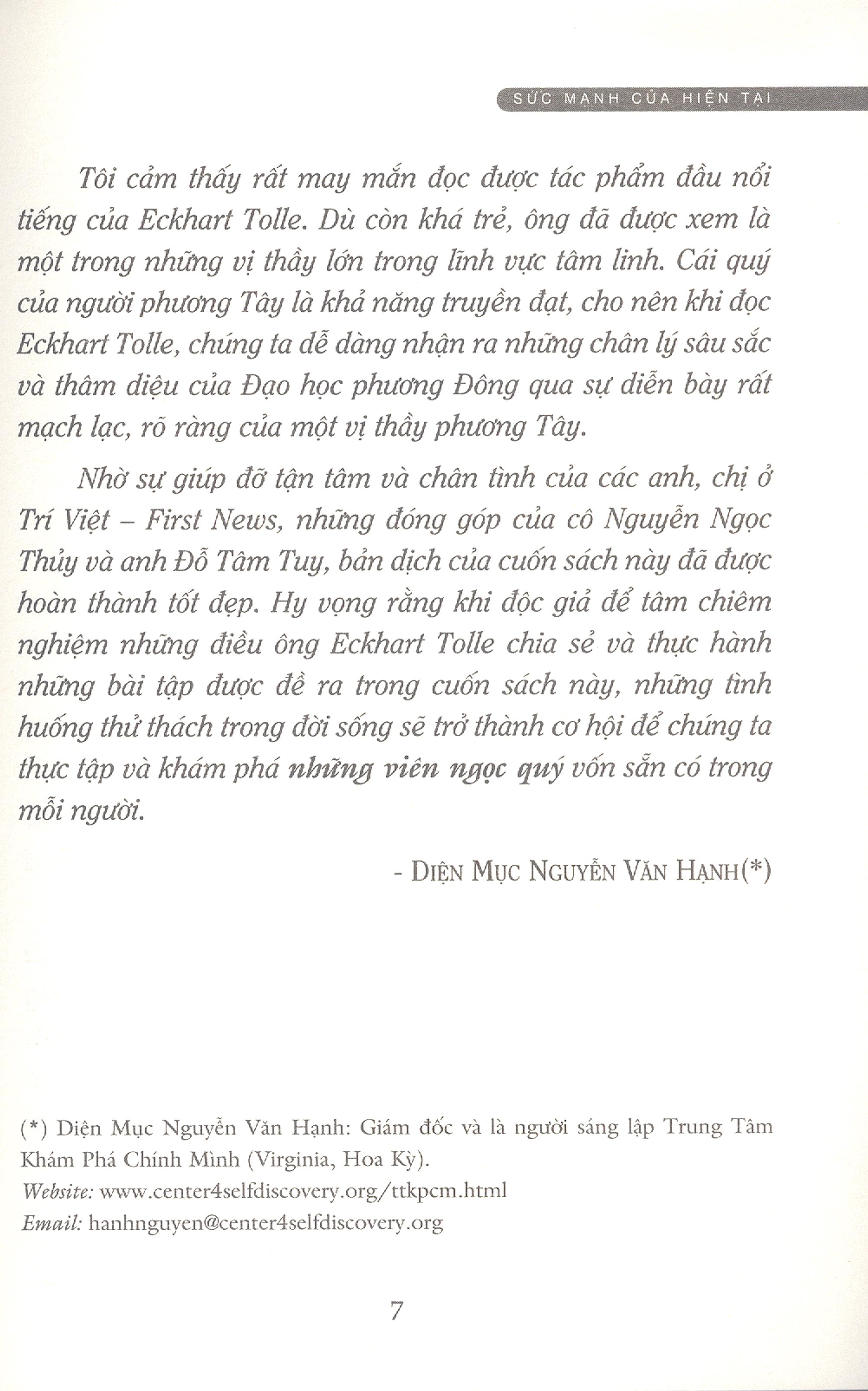 Sức Mạnh Của Hiện Tại