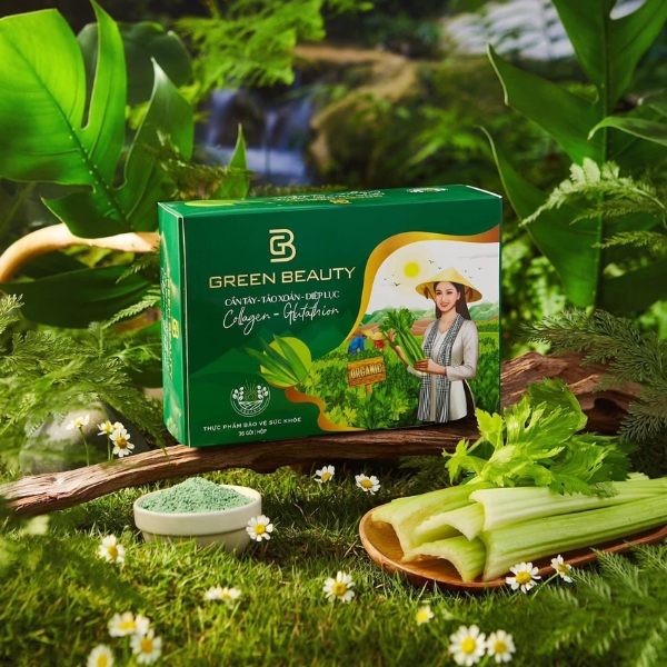 Cốm Tinh Chất Cần Tây Green Beauty , giúp giảm cân, đẹp da, thanh lọc cơ thể