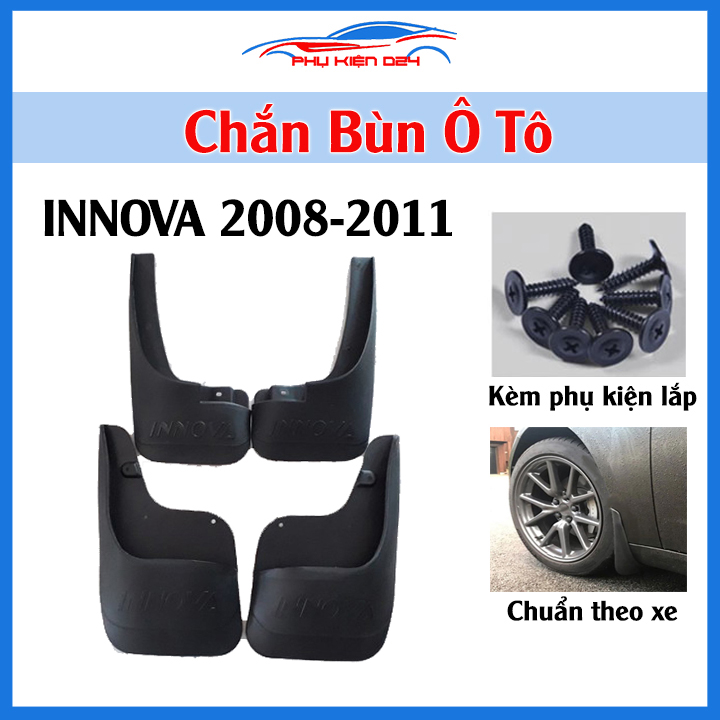 Ốp chắn bùn ô tô INNOVA 2008 2009 2010 2011 nhựa cao cấp kèm ốc bắt