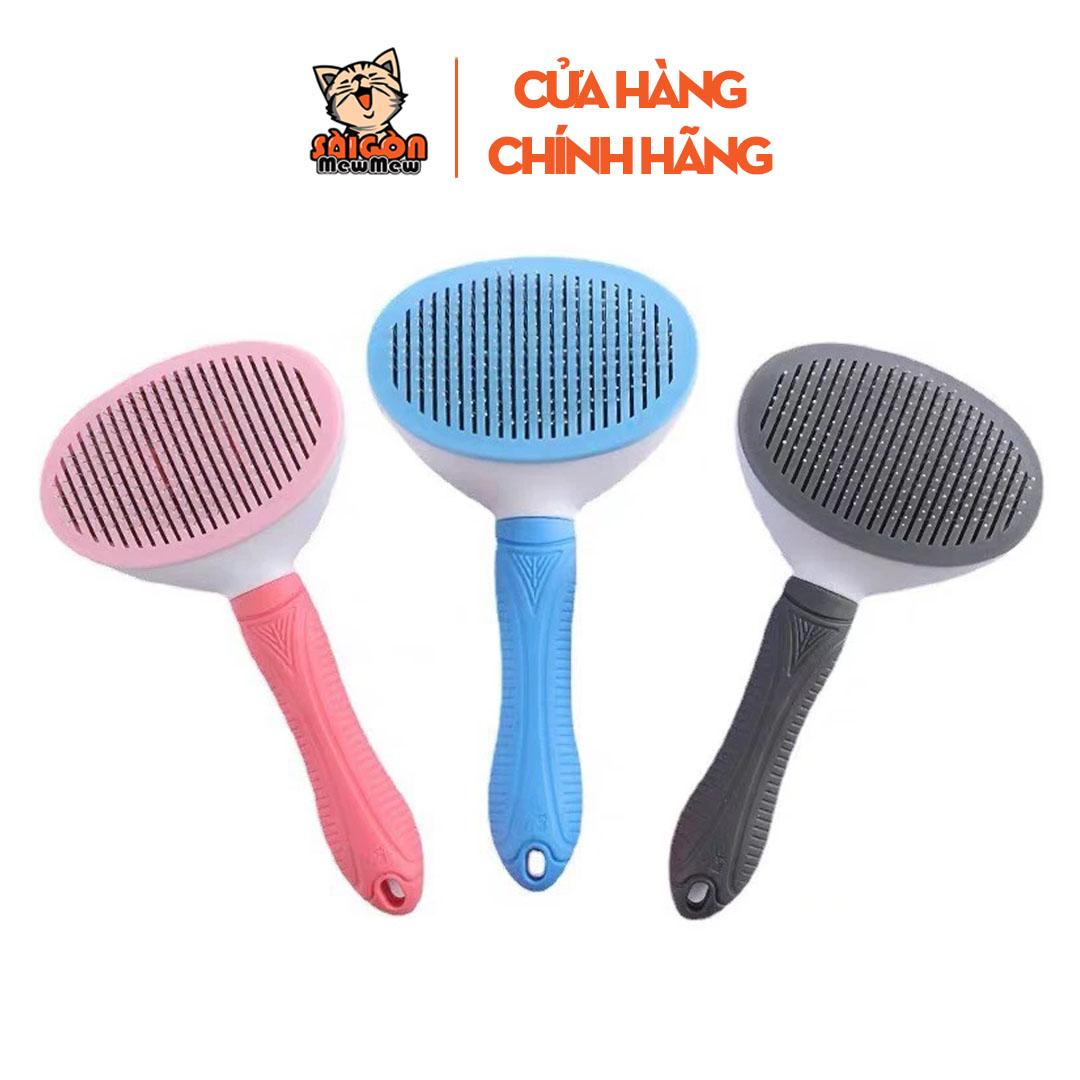 Hair Brush with Push Button for Dogs and Cats – Detangles Hair, Removes Hair Quickly, Easy to Clean
