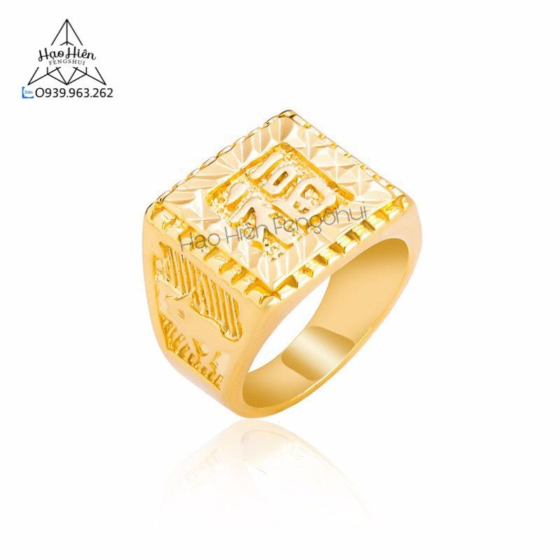Nhẫn nam mạ Vàng 18K, nhẫn nam đẹp khắc chữ Phúc Cao Cấp, quà tặng ý nghĩa - Hạo Hiên X.N005-18 - quà sinh nhật, nhẫn cưới, nhẫn kim tiền, nhẫn kim cương, nhẫn, nhẫn vàng, nhẫn cưới đẹp, nhẫn vàng, nhẫn nam, nhẫn bạc nam, nhẫn vàng nam, nhẫn nữ