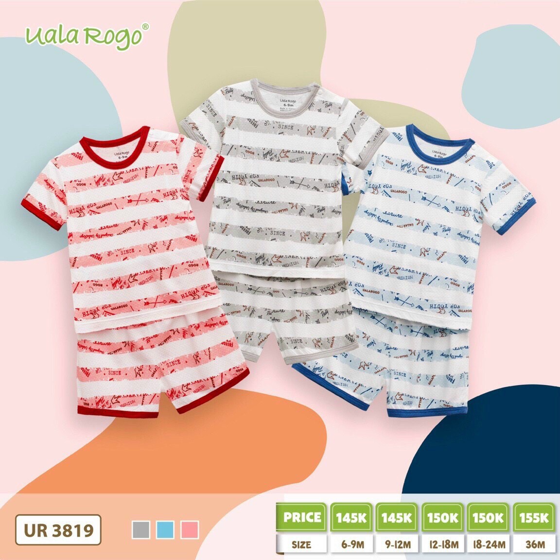 Bộ cộc tay cho bé Uala Rogo UR3819