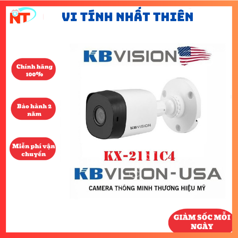 Camera 4 trong 1 kbvision kx-a2111c4 hồng ngoại 2.0 megapixel, tự điều chỉnh công suất chống lóa