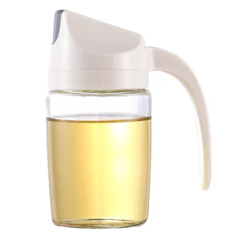 Bình đựng dầu ăn, nước chấm thủy tinh cao cấp tự động mở nắp khi rót 300ml