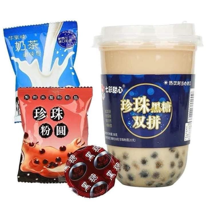 [HCM]Trà sữa tự pha trân châu đường đen Qicai