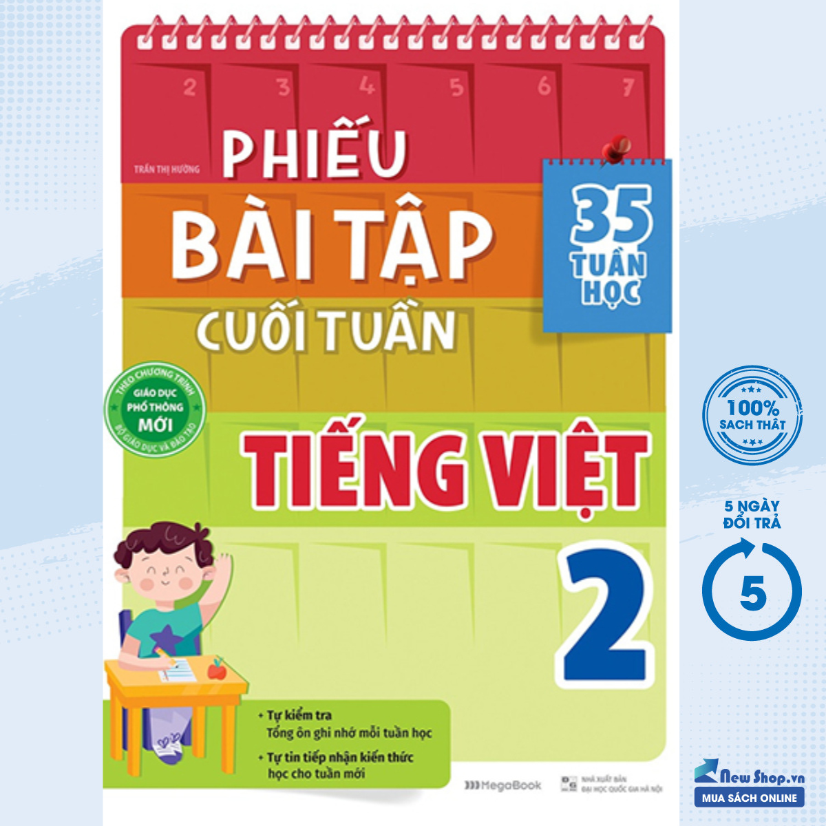 Sách - Phiếu Bài Tập Cuối Tuần Tiếng Việt 2 (35 Tuần Học)  - (MEGABOOK) - Newshop