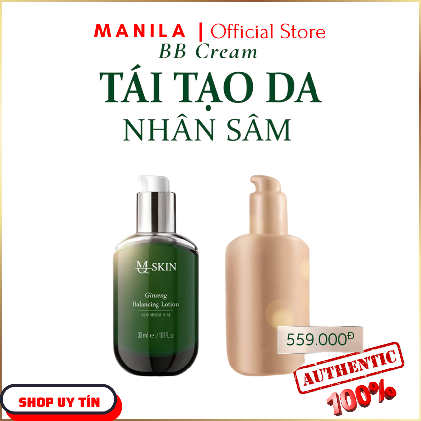 Kem BB Cream Nhân Sâm Tái Tạo Da MQ Skin Ginseng Balancing Lotion 30ml
