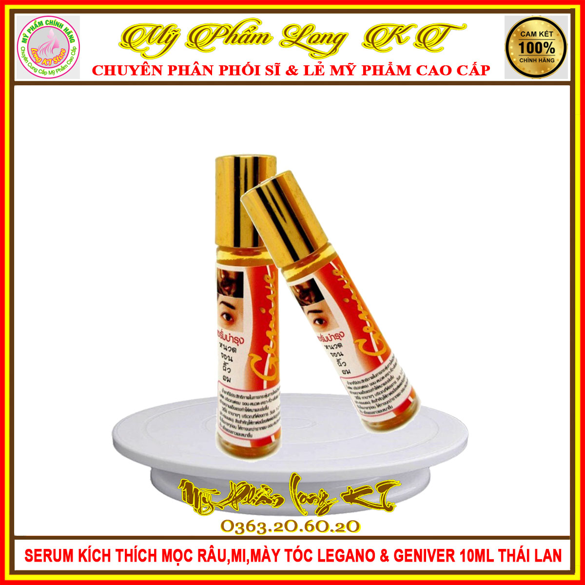 Hàng thái - serum mọc tóc mọc chân mày mọc râu mọc mi genive thái lan và legno dạng lăn