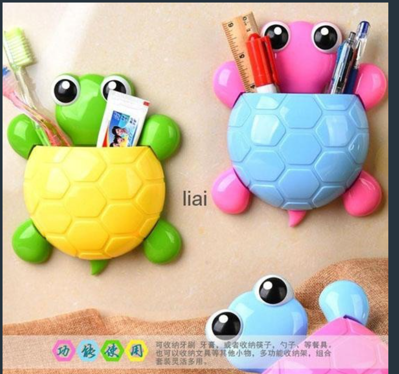 Dụng cụ để bàn chải hình con rùa - bọ đa năng cho bé