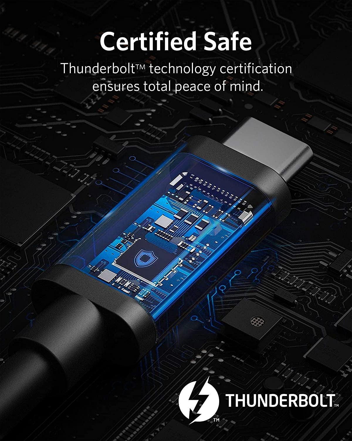 Cáp sạc nhanh Anker Thunderbolt 4 C - C - A8859 100W/40Gpbs - 8K display [BH 12T]
