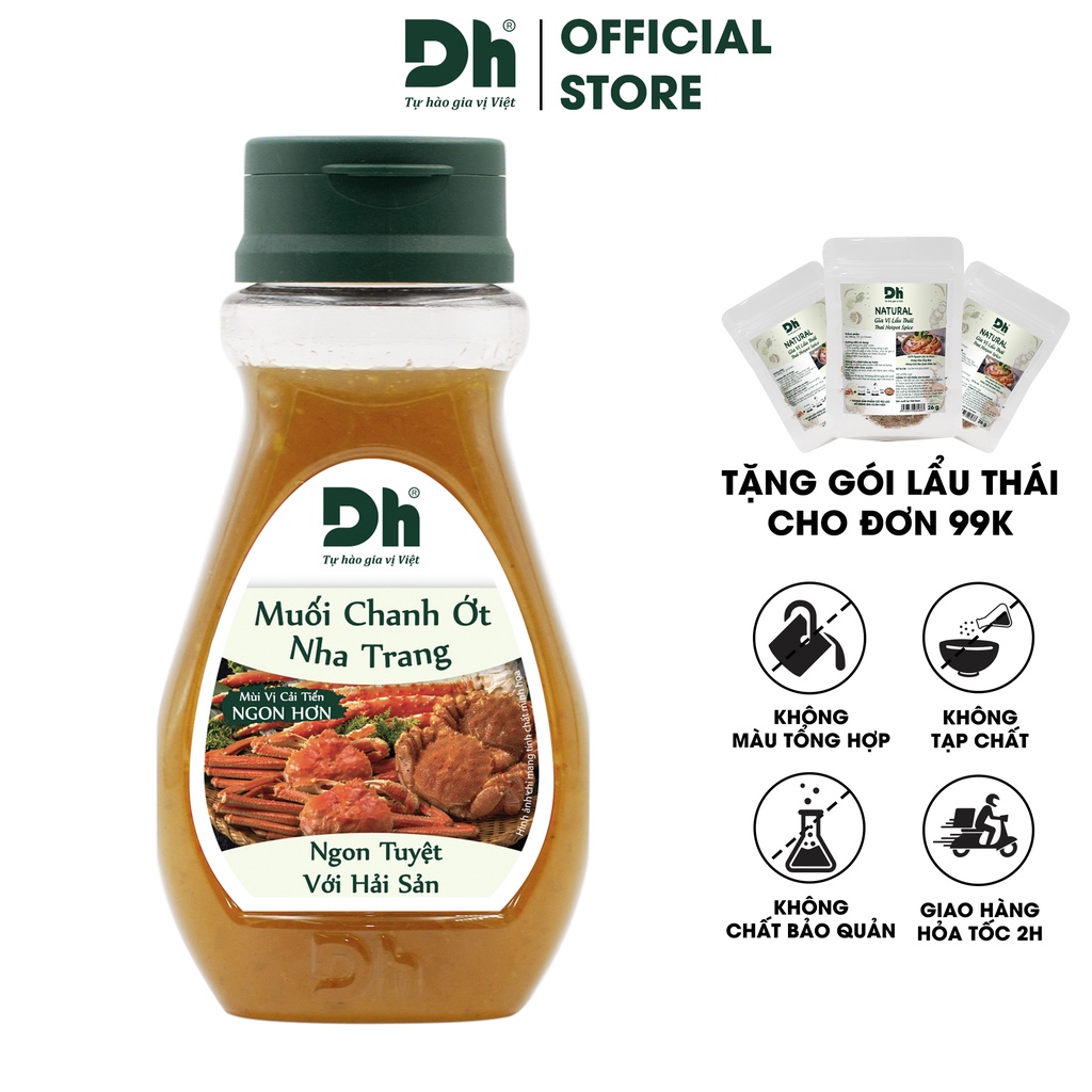 Muối chanh ớt Nha Trang Dh Foods gia vị nước sốt chấm hải sản đồ nướng