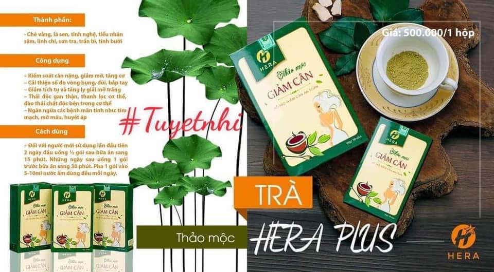 Trà Thảo Mộc Giảm cân Hera Plus dạng viên kèm phiếu bảo hành
