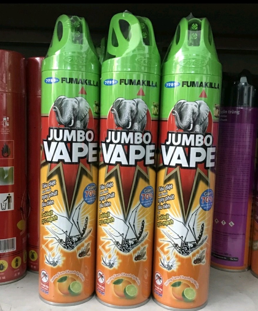 Bình xịt muỗi Jumbo hương chanh chai 600ml