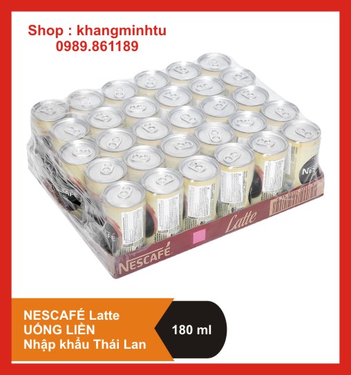 Cà Phê uống liền Nestlé Nescafé Latte ( 180 ml ) - Combo 6 lon