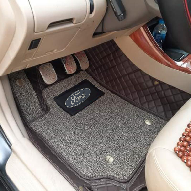 Thảm lót sàn ô tô da pu kèm thảm rối chống bẩn cho ford ecosport