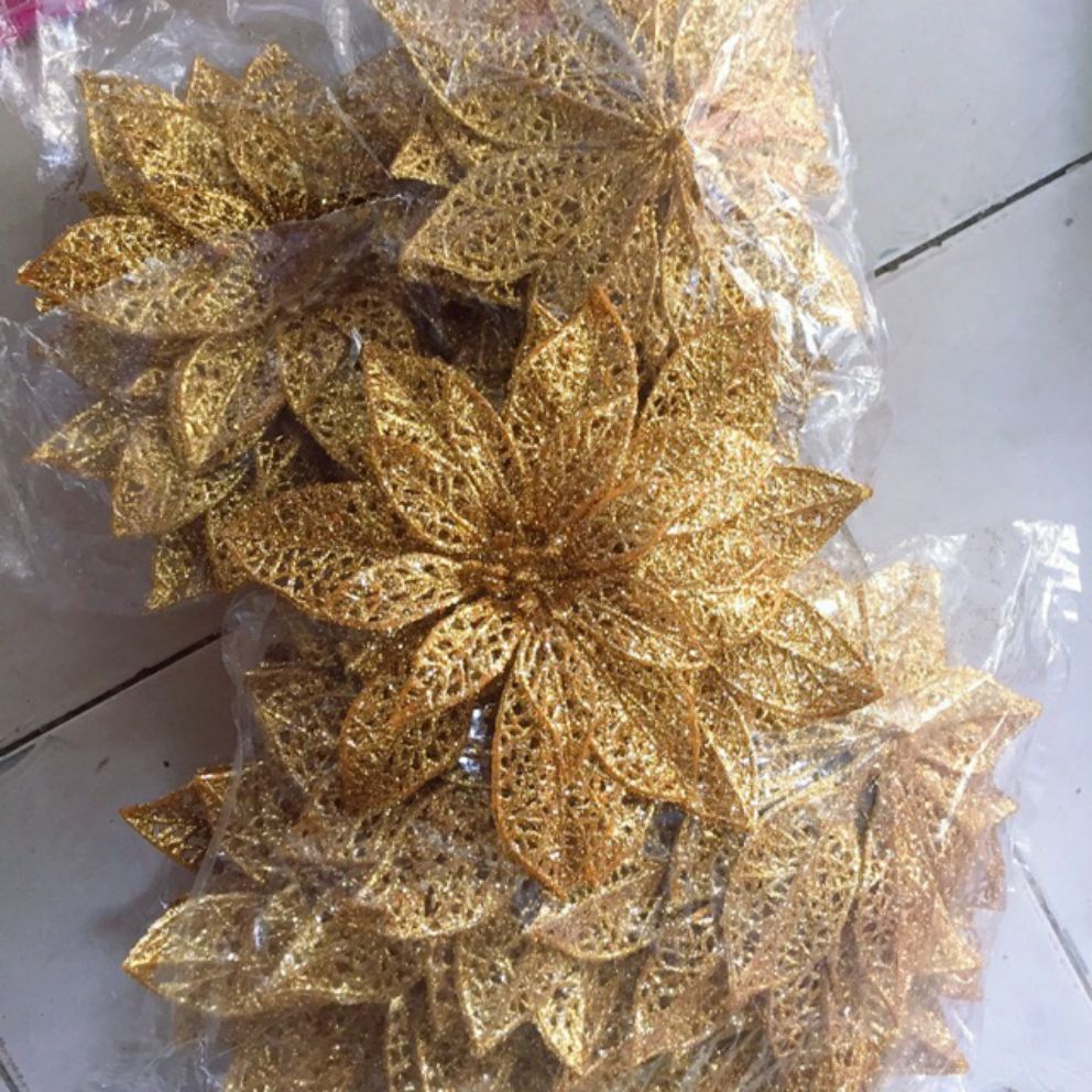 Hoa lưới vàng to trang trí oản (Giá 10 bông)
